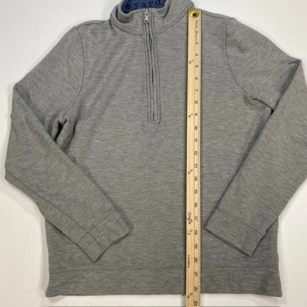 Vineyard Vines‎ Boys Large 16 Gray 100% Pima Cotton Quarter Zip Pullover Sweater